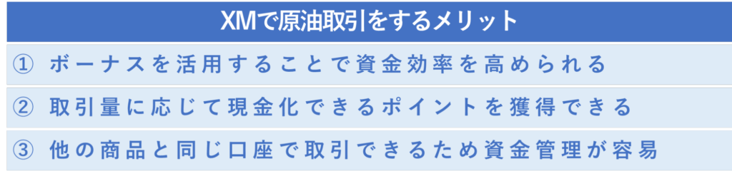 XMで原油取引をするメリット