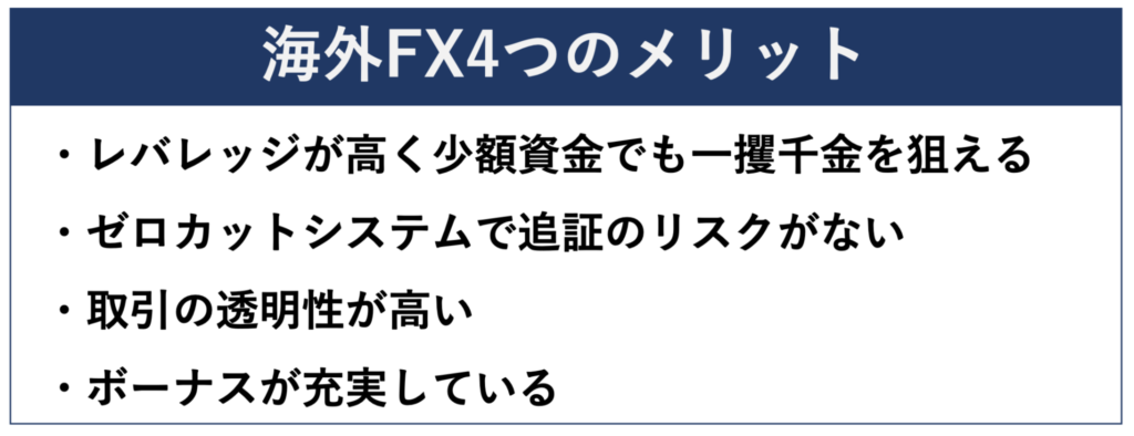 海外FX4つのメリット