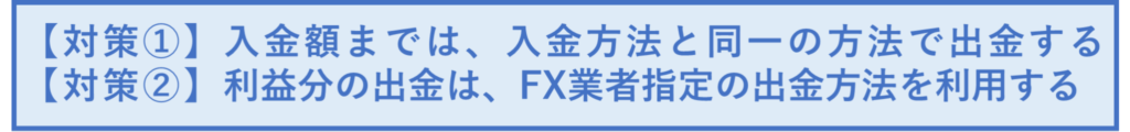 海外FX業者では利益分の出金方法を「国内銀行送金」あるいは「海外銀行送金」に制限